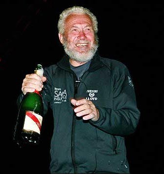 Sir Robin Knox-Johnston celebrating © BW Media
